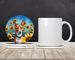 Basenji In Sunflowers Large Sandstone Coasters Pack Of 4 Absorbent Round Coasters Decor Gifts For Men Or Women, 4 In, Multicolor_maomaolike.com