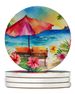 Hawaii Hawaiian Hibiscus In Watercolor Large Sandstone Coasters Pack Of 4 Absorbent Round Coasters Decor Gifts For Men Or Women, 4 In, Multicolor_maomaolike.com