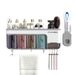 In Stock With Toothpaste Dispenser Wall-Mounted No-Drill Rack Bathroom Mouthwash Cup Toothbrush Holder_maomaolike.com