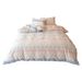 1 Winter Thickened Bionic Wool Velvet Four-Piece Set Snowman Bear Print Duvet Cover Coral Fleece Bed Sheet Warm Bedding_maomaolike.com