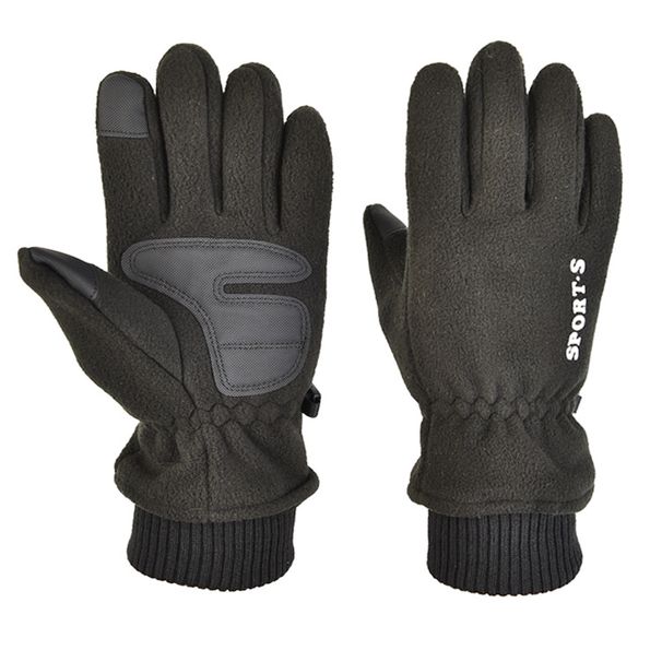 new outdoor warm touch screen gloves plus velvet thick windproof polar fleece non slip ski gloves_maomaolike.com