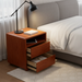 20 Modern Nightstand With 2 Drawers And Shelves Solid Wood Night Stand With Charger Station Mid Century Bedside Table Curved Wood Side Table-Walnut_maomaolike.com