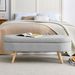Ottoman Oval Storage Bench, Rubber Wood Legs, Grey(43.5"x16"x16")_maomaolike.com