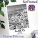 Algiers Coastal City Painting Poster, Monochrome Minimalist Urban Coastal Scene Poster, Sleek Timeless Decor Ideal For Living Room, Office, Bedroom_maomaolike.com