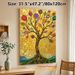 Colorful Tree Of Life Painting Poster, Vibrant Mosaic-style Whimsical Tree Poster, Eye-catching Decorative Artwork Ideal For Living Room, Bedroom And_maomaolike.com