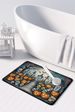 Calaveras Sugar Skulls Spooky Halloween Memory Foam Kitchen Mat Machine Washable Anti-Fatigue Mat Cushion Comfort Bath Mat Or Kitchen Rug_maomaolike.com