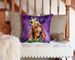 Redbone Coonhound King Of Mardi Gras Throw Pillow Machine Washable, Indoor Outdoor Decorative Pillow For Couch, Bed Or Patio, 14Hx14W_maomaolike.com