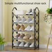 Simple Shoe Rack, Home-use Entryway Economy‑style Steel Pipe Shoe Rack, Multi‑tier Dust‑proof Storage Organizer, Shoe Cabinet_maomaolike.com