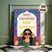 Indian Folk Lyric Themed Painting Poster, Vibrant Retro Style Poster With Stylish Indian Female & Traditional Mandala Patterns, Cultural Artwork Ideal_maomaolike.com