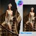 Roaring 20s Flapper Lady Painting Poster, Elegant Vintage Art Deco Style Poster, Glamorous Sequined Dress Figure On Ornate Staircase Brings Retro_maomaolike.com