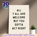 Witty Welcome Slogan Painting Poster, Minimalist Text-based Poster, Warm Yet Humorous Welcome Message, Ideal For Entryway, Living Room And Dining_maomaolike.com