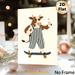 Cool Skateboarding Cow Painting Poster, Playful Cartoon Style Poster, Whimsical Design Of Cow In Overalls Holding Milk Bottle On Skateboard, Ideal For_maomaolike.com