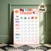 Salah Tracker Painting Poster, Vibrant Watercolor-style Poster, Practical Design To Track Daily Salah Prayers, Suitable For Home And Prayer Room_maomaolike.com