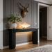 Console Table, Wood Sofa Table Hallway Table With Double Pedestal_maomaolike.com
