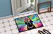 Black Labrador Hippie Dawg Doormat Front Door Mat Indoor Outdoor Rugs For Entryway, Non Slip Washable Low Pile, 24H X 36W_maomaolike.com