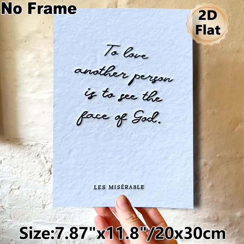 Inspirational Les Misérable Quote Painting Poster, Minimalist Black Cursive Typography Poster, Meaningful Thought-provoking Wall Decor, Ideal For_maomaolike.com
