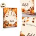 Haldi Welcome Painting Poster, Warm Watercolor Style Poster, Orange Floral & Lantern Adorned Festive Welcome Decor, Ideal For Haldi Ceremony Venues_maomaolike.com
