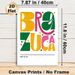 Brazilian Brazuca Typography Painting Poster, Vibrant Color-blocked Graphic Lettering Poster, Artistic Typographic Decor Suitable For Living Room_maomaolike.com