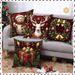 Christmas Nordic Throw Pillow Set Festive Holiday Decor For Living Room Sofa & Bed - 45x45cm Linen Cushion Cover With_maomaolike.com