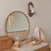 Vintage Wooden Makeup Wall-Mounted Round Wall-Sticking Home Dormitory Desktop Dressing Mirror Wall Decoration_maomaolike.com