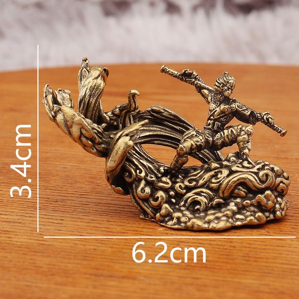 Black Myth Wukong Figurine Riding The Wind And Waves Desktop Decoration Cloud Monkey King Bronze Metal Game Peripheral_maomaolike.com