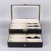 Unisex PU leather 12 pairs of double-layer glasses box sunglasses Sunglasses storage display packaging box_maomaolike.com