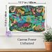 Tropical Rainforest Wildlife Painting Poster, Vibrant Colorful Playful Jungle Animal Scene Poster, Richly Illustrated Decor Piece Suitable For Home_maomaolike.com