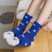 New autumn and winter coral fleece women's socks warm thick floor socks no linting socks embroidered warm socks_maomaolike.com