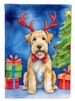 Wheaten Terrier Christmas Reindeer House Flag Large Porch Sleeve Pole Decorative Outside Yard Banner Artwork Wall Hanging, Polyester, House Size, Multicolor_maomaolike.com