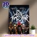 The Living Tombstone Band Painting Poster, Dark Rock Style Lightning & Flame Accented Poster, Captivating Band-themed Art, Ideal For Music Studio Or_maomaolike.com