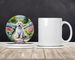 Coton De Tulear Spring Path Large Sandstone Coasters Pack Of 4 Absorbent Round Coasters Decor Gifts For Men Or Women, 4 In, Multicolor_maomaolike.com