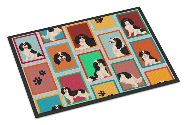 Lots Of Tricolor Cavalier Spaniel Doormat Front Door Mat Indoor Outdoor Rugs For Entryway, Non Slip Washable Low Pile, 24H X 36W_maomaolike.com