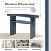 Elegant Minimalist Console Table With Rounded Edges And Sturdy Shelf Design For Entryway,Living Room_maomaolike.com