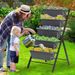 5-Tier Raised Garden Bed With Water Drainage For Flowers Vegetables_maomaolike.com