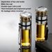 Glass Leak-Proof Travel Mug Double Wall Cup Portable Infuser Bottle, Water Separation Tea Bottle_maomaolike.com