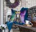 Afghan Hound King Of Mardi Gras Throw Pillow Machine Washable, Indoor Outdoor Decorative Pillow For Couch, Bed Or Patio, 18Hx18W_maomaolike.com