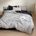 Wholesale INS Simple Striped Pure Four-Piece Wabi-Sabi Nordic Style Full Yarn-Dyed Jacquard Washed Cotton 4-Piece Set_maomaolike.com