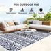 Reversible Outdoor Rug, Waterproof Plastic Straw With Carry Bag, 6' X 9', Blue & White Geometric_maomaolike.com