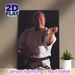 Karate Master Painting Poster, Dramatic Lighting Realistic Martial Arts Portrait Poster, Authentic Karate Stance Decor Suitable For Home Gym, Martial_maomaolike.com