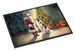 Borzoi And Santa Claus Doormat Front Door Mat Indoor Outdoor Rugs For Entryway, Non Slip Washable Low Pile, 24H X 36W_maomaolike.com