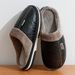 Pu Leather Big Sizes Men Slippers Indoor Fur Flat Men's Winter Home Slipper Cotton Bedroom House Shoes_maomaolike.com