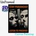 "Stay Paranoid" Themed Portrait Painting Poster, Vintage Grainy Dark Split-face Art Poster, Edgy Music-inspired Decor Ideal For Home Studio, Living_maomaolike.com