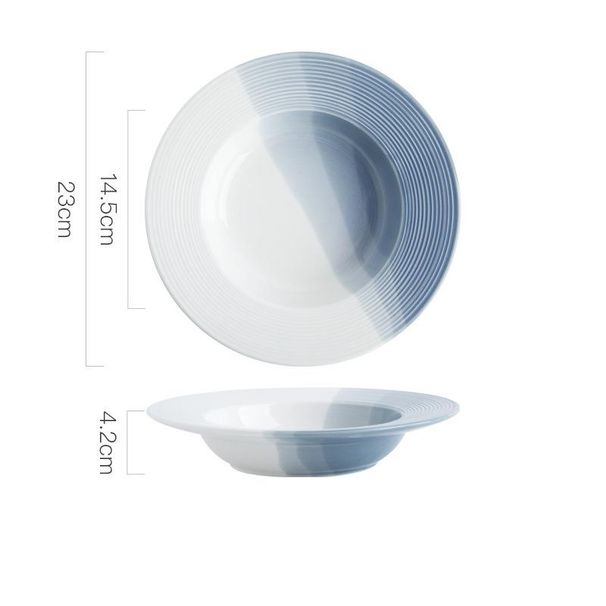 Minimalist Ceramic Straw Hat French Style Pasta Western Food Soup Deep Salad Kitchen Display Plate Commercial Use_maomaolike.com