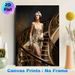 Roaring 20s Flapper Lady Painting Poster, Elegant Vintage Art Deco Style Poster, Glamorous Sequined Dress Figure On Ornate Staircase Brings Retro_maomaolike.com