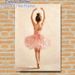 Ballerina Themed Painting Poster, Soft-toned Impressionist-style Poster, Graceful Ballerina In Pink Tutu Design, Elegant Wall Decor For Bedroom, Dance_maomaolike.com