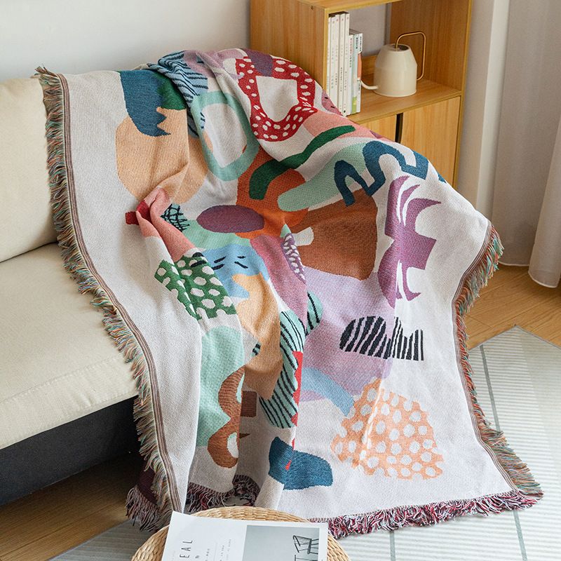 All-Season Stylish Sofa Throw Blanket - Trendy Home Decor, Soft & Breathable_maomaolike.com