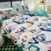 Soft Comfortable Skin-Friendly Aloe Vera Three-Piece American Cotton Student And Employee Dormitory Quilt Cover Bed Sheet Four-Pie_maomaolike.com