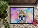 French Bulldog Hippie Dawg Doormat Front Door Mat Indoor Outdoor Rugs For Entryway, Non Slip Washable Low Pile, 24H X 36W_maomaolike.com