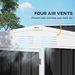 8 X 4ft Outdoor Garden Shed, Metal Shed With Air Vents And Lock For Backyard, Garden, Patio, Dark Gray_maomaolike.com