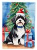 Havanese Christmas Reindeer House Flag Large Porch Sleeve Pole Decorative Outside Yard Banner Artwork Wall Hanging, Polyester, House Size, Multicolor_maomaolike.com